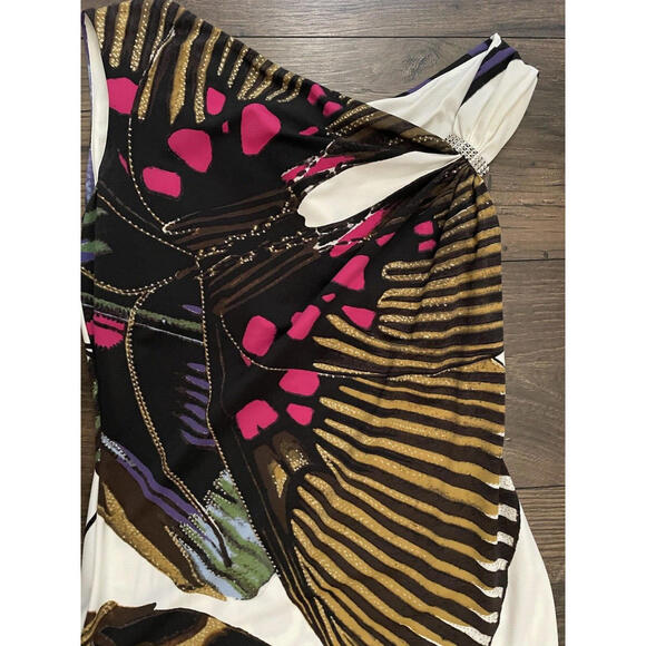 Roberto Cavalli Multicolor Butterfly Print Dress Size: 40 - Picture 7 of 9